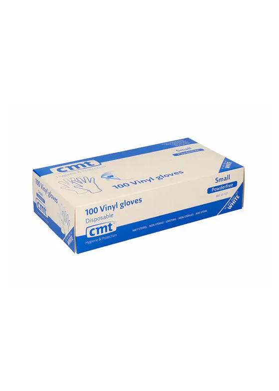 CMT Handschoenen Vinyl Poedervrij Wit (1.000 stuks)