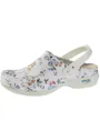 Wash'Go NursingCare medizinischer Clog, weiß/Blumen Vorschaubild