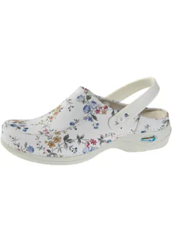 Wash'Go NursingCare medische klomp wit/bloemen