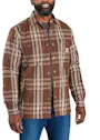 Carhartt TJ4452 105430 M Sherpa-Lined Shirt Jac Flannel Relaxed Fit miniatuur