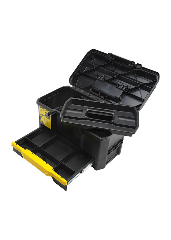 STANLEY Werkzeugkoffer mit Druckverschluss und Schublade, 19 Zoll