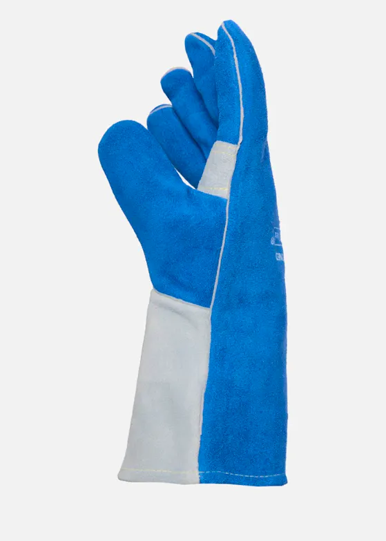 Weldas 10-2087 Blauw Split Rund Schouderleer Lashandschoen