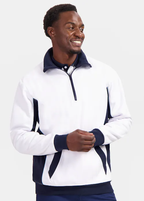 WorkMan 10.6.2701 sweat-shirt zippé bi-tons coupe standard