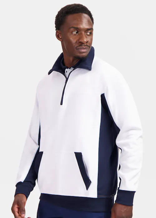 WorkMan 10.6.2701 sweat-shirt zippé bi-tons coupe standard