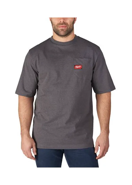 Milwaukee M12 WTSS Arbeits-T-Shirt, kurzärmelig, wasserabweisend und mit UV-Schutz