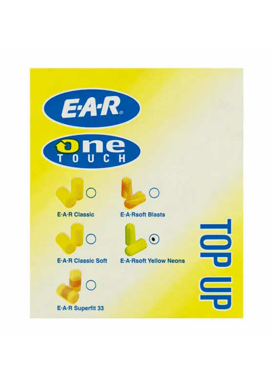 3M E-A-Rsoft Yellow Neons-Ohrstöpsel PD-01-010, Nachfüllbeutel, 500 Paar pro Beutel