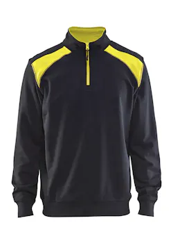Blåkläder 33531158 Sweatshirt Bi-Colour met Halve Rits Reflecterend Schilder miniatuur